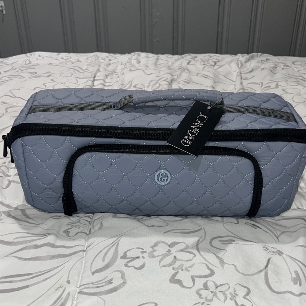 498. Joan and David Blue Quilted Travel Bag